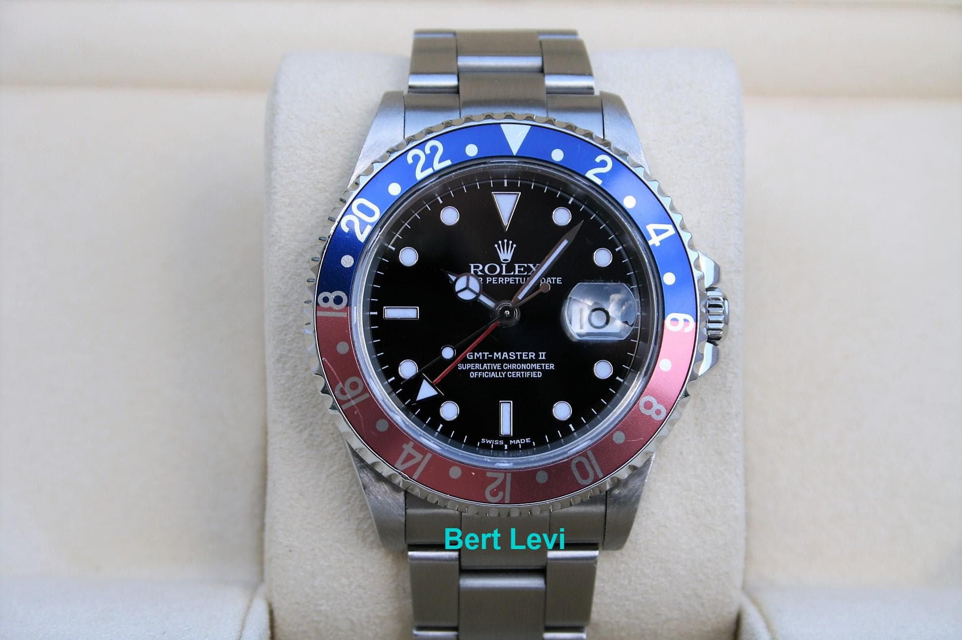 ROLEX 16710 GMT MASTER II BLACK BEZEL A
