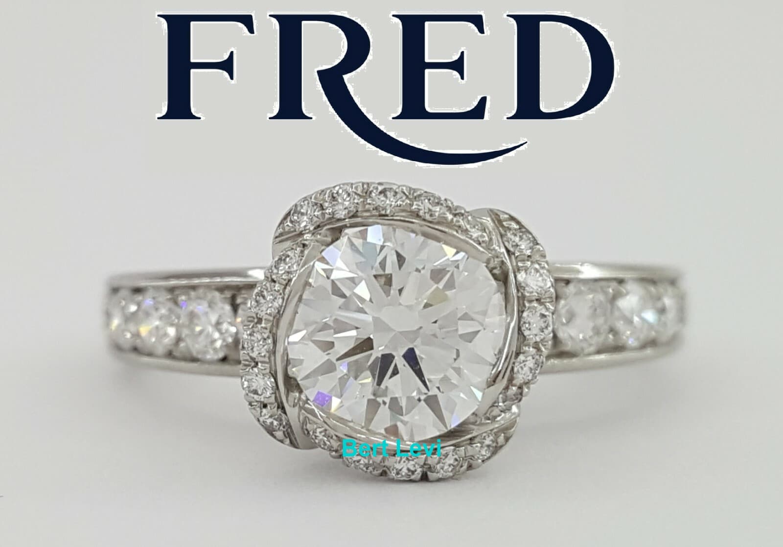 Fred of Paris Fleur Celeste Platinum 1.24 ct Round Diamond Engagement Ring E/VS1