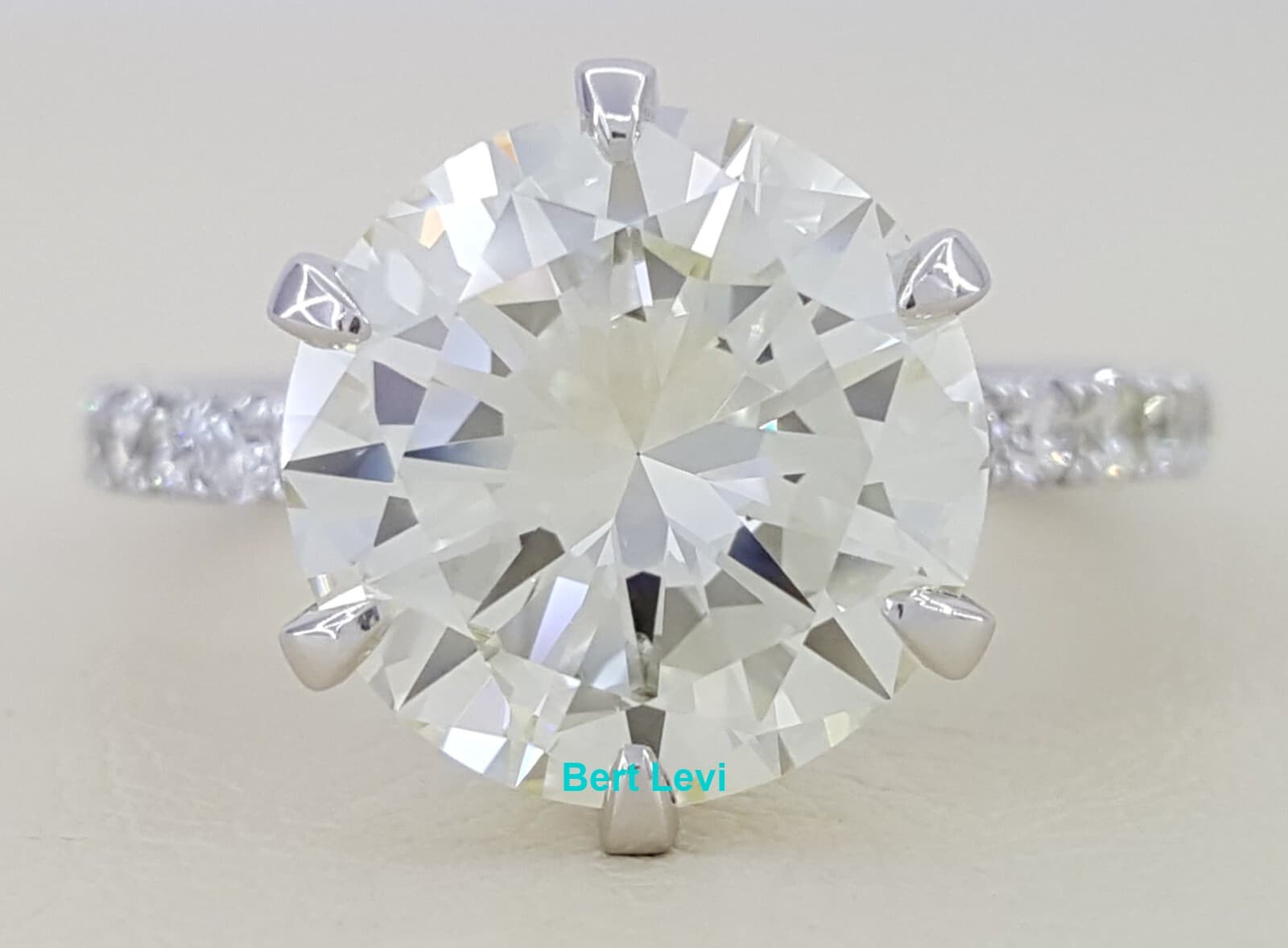 Vintage Round Brilliant Diamond Engagement Ring 5.37 ct Platinum Rtl $81,155