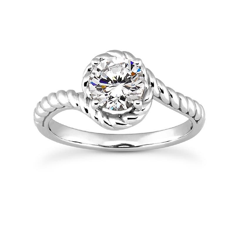 Ladies 14KT White Gold Platinum Fancy Engagement Set ENS2220-1.50-A
