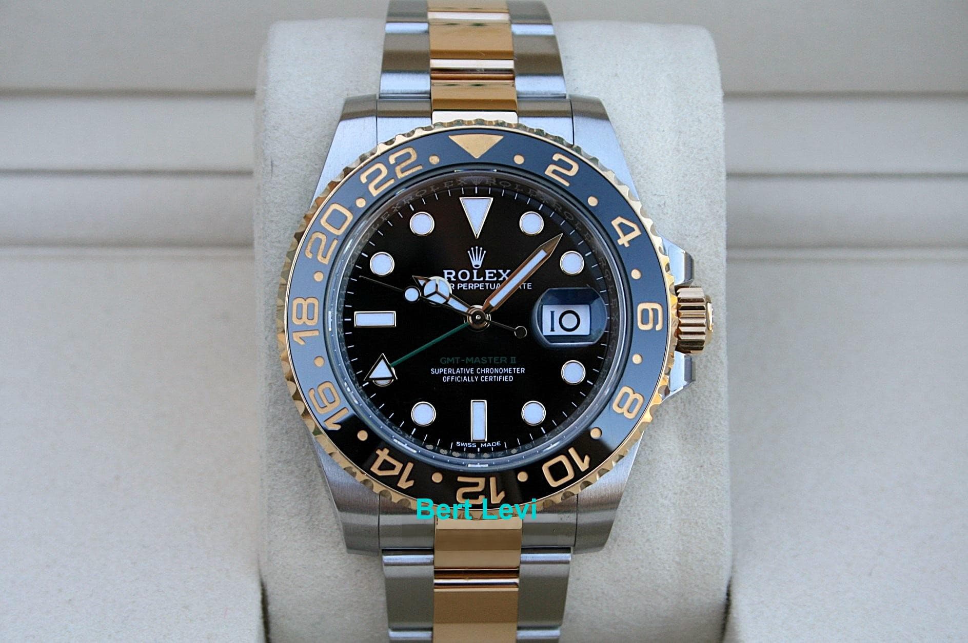 ROLEX 116713 GMT MASTER II WATCH 18K/SS