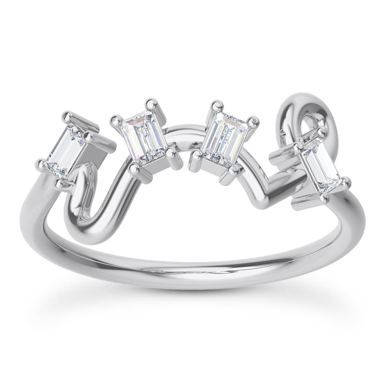 Ladies 14KT White Gold Platinum Round Diamond Wedding Band WB5460-6½