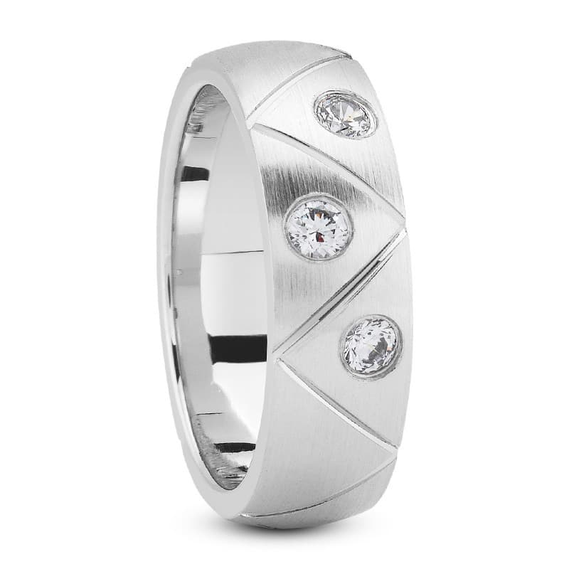 Ladies 14KT White Gold Platinum Traditional Wedding Band DB1135-7-RD
