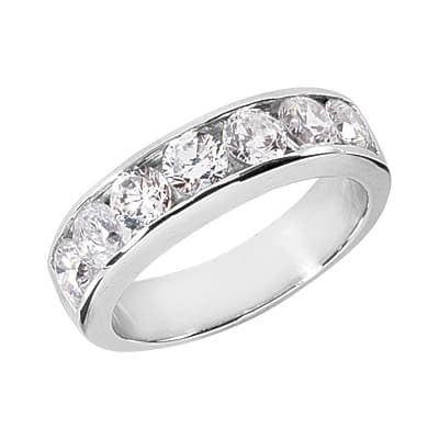 Mens 14KT White Gold Platinum Wedding Band MR1292