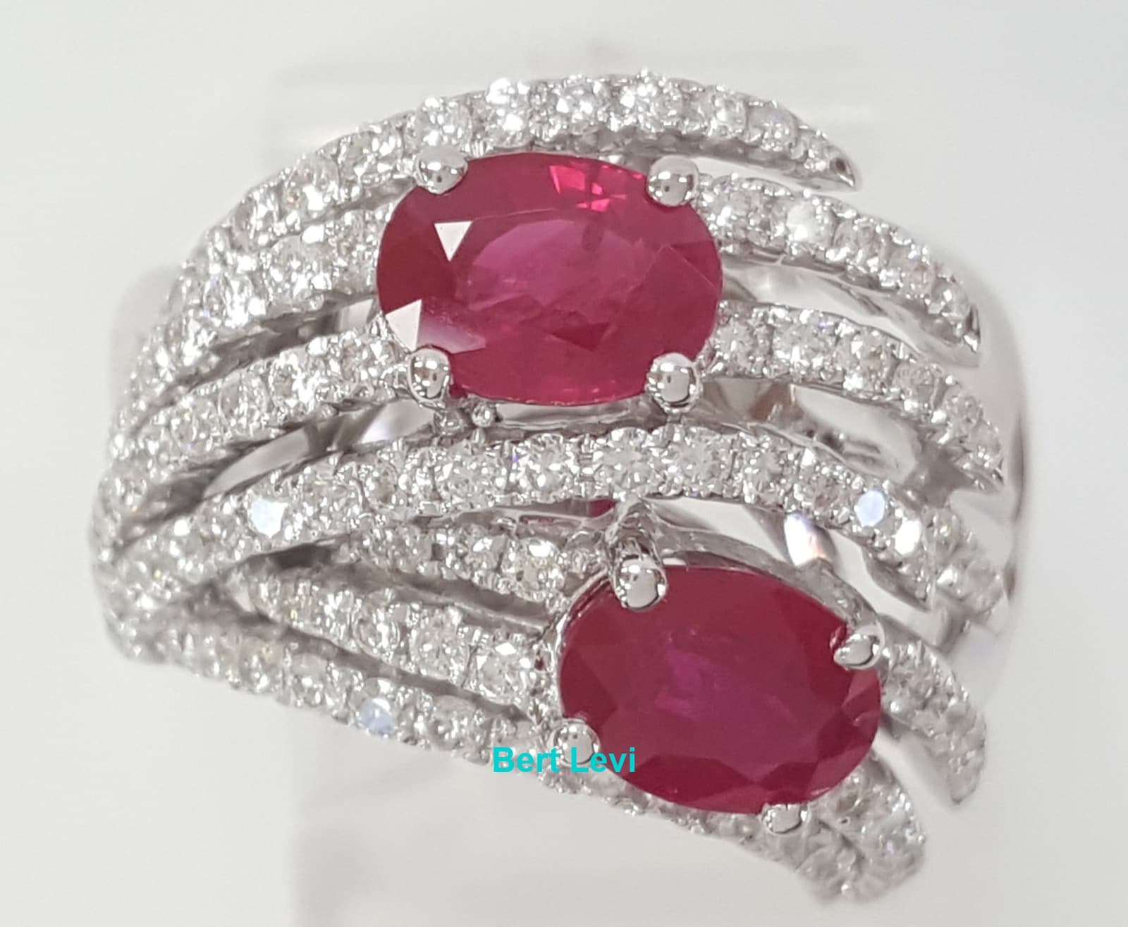 Burma Pigeon Blood Ruby & Diamond Ring 3.31 ct 18k White Gold