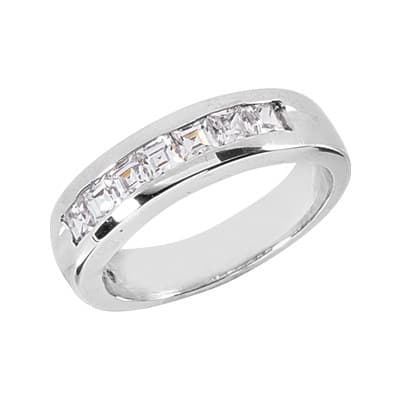 Mens 14KT White Gold Platinum Wedding Band MR1300