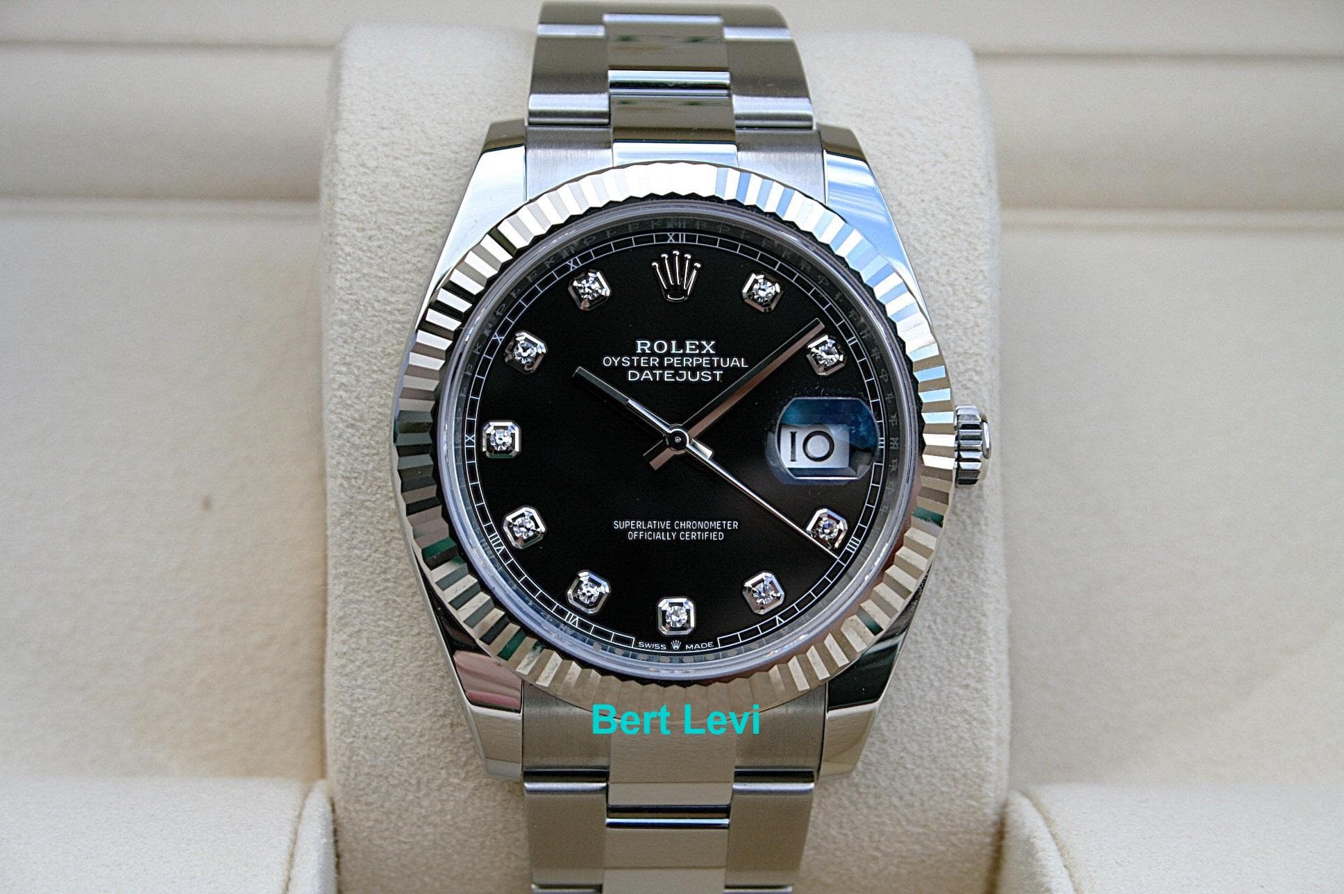 ROLEX 126334 DATEJUST 41MM WACH BLACK DIAMOND DIAL NIB