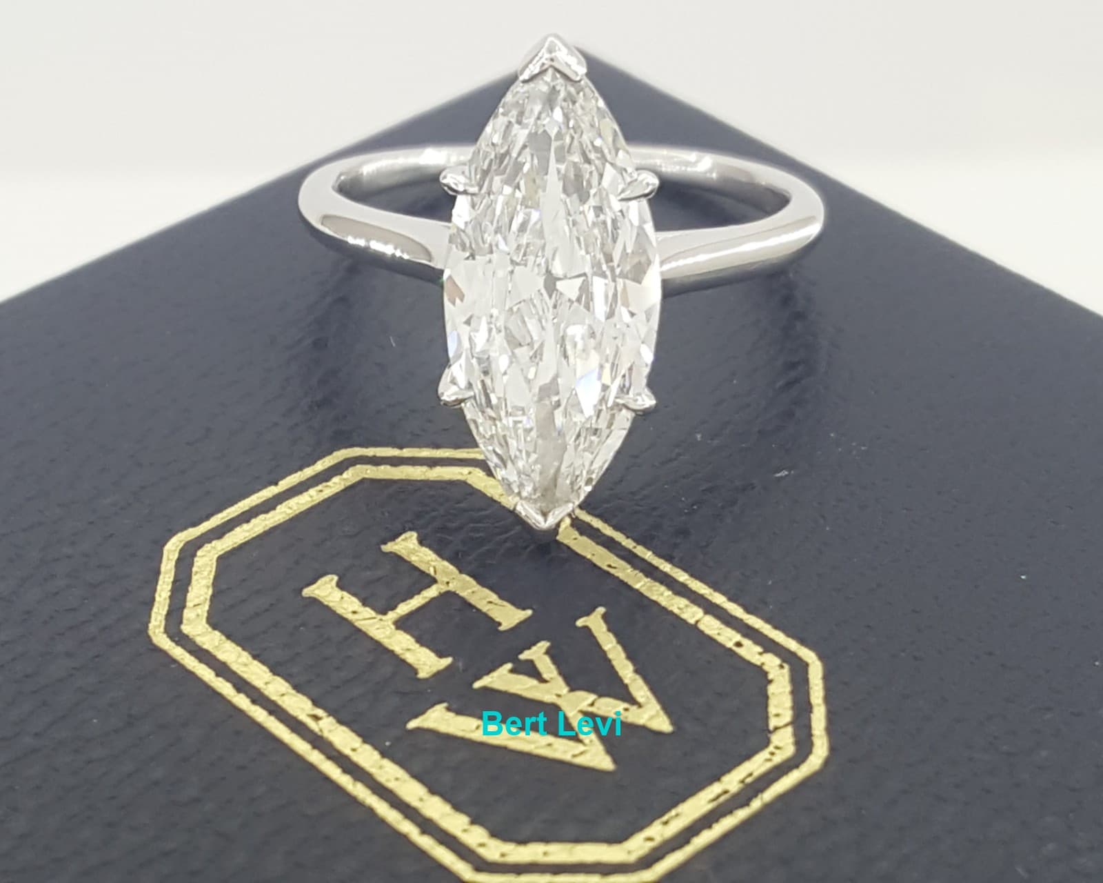 Vintage Harry Winston Marquise Engagement Ring 2.66 ct Made by Jacques Timey