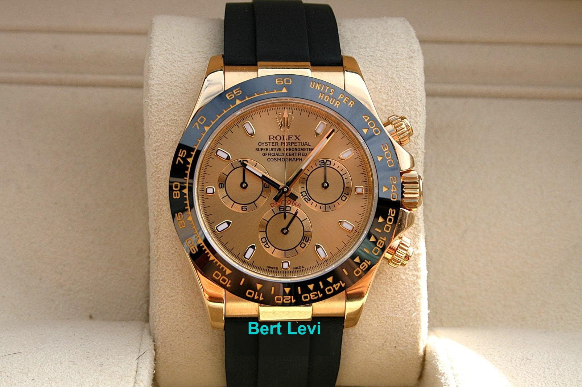 ROLEX 116518 DAYTONA 18K YG OYSTERFLEX COSMOGRAPH WATCH CPO