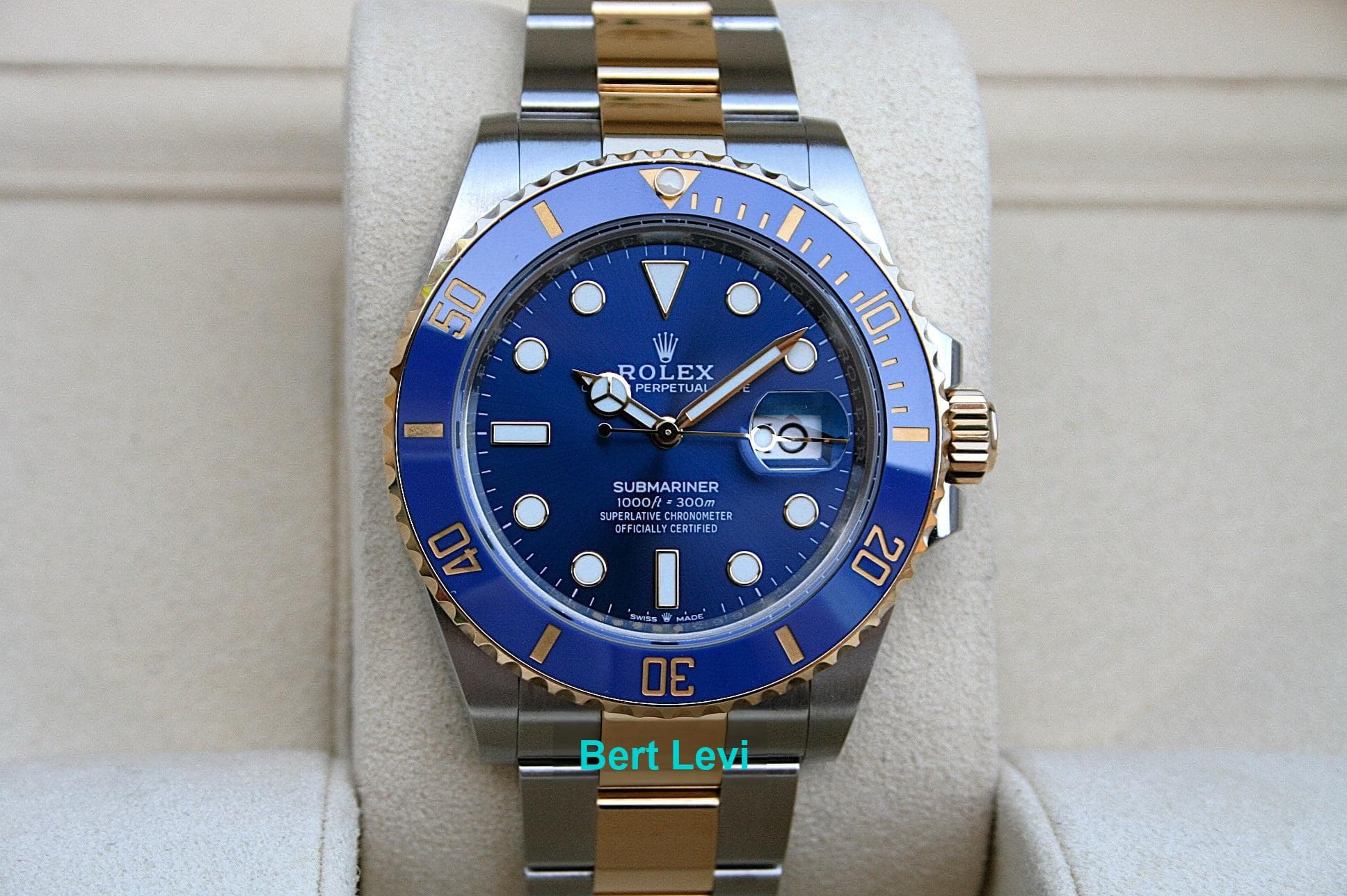 ROLEX 126613 SUBMARINER WATCH 18K/SS 41MM BLUE