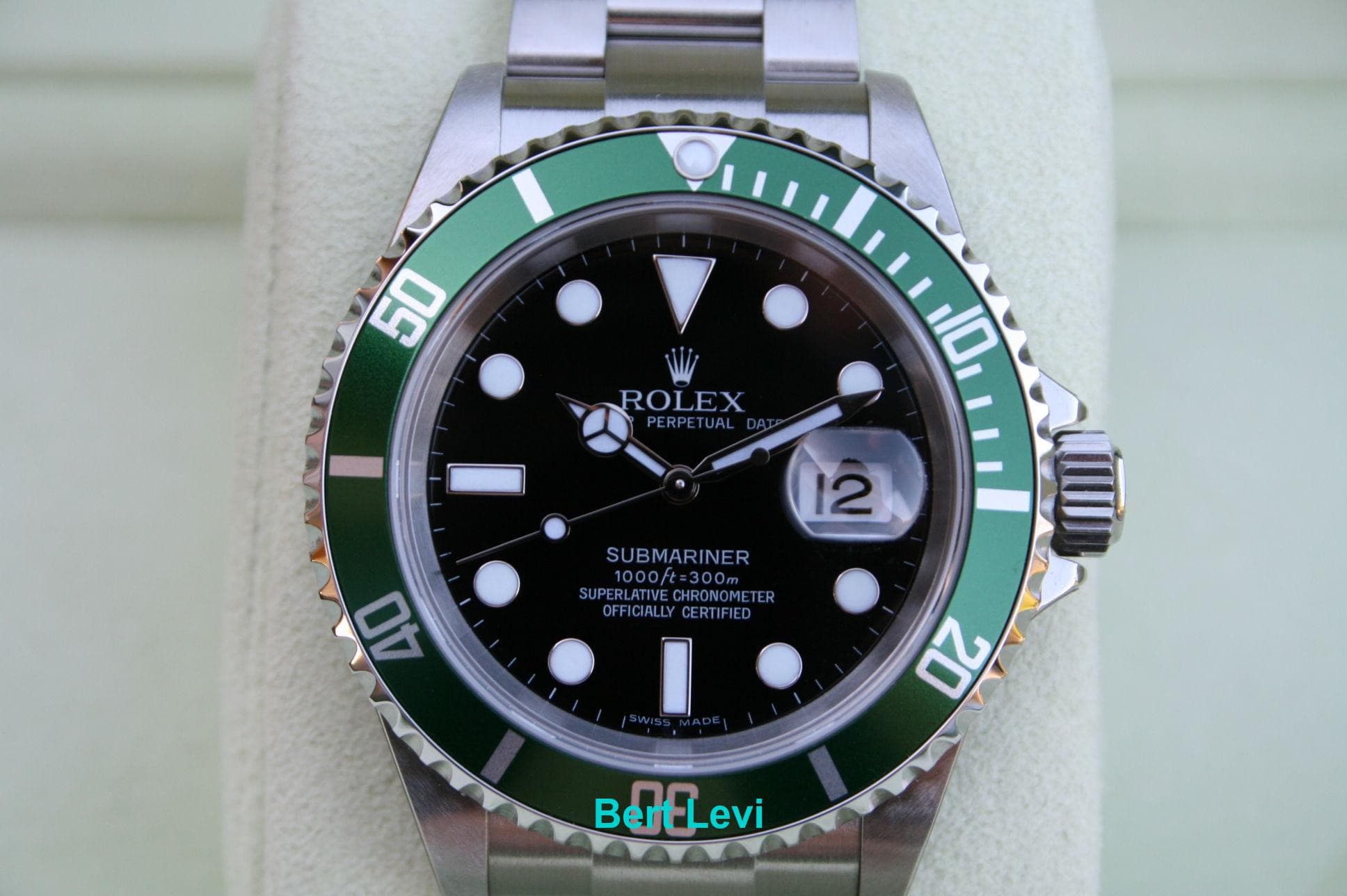 ROLEX SUBMARINER 16610LV GREEN BEZEL 50TH ANNIVERSARY Z NIB
