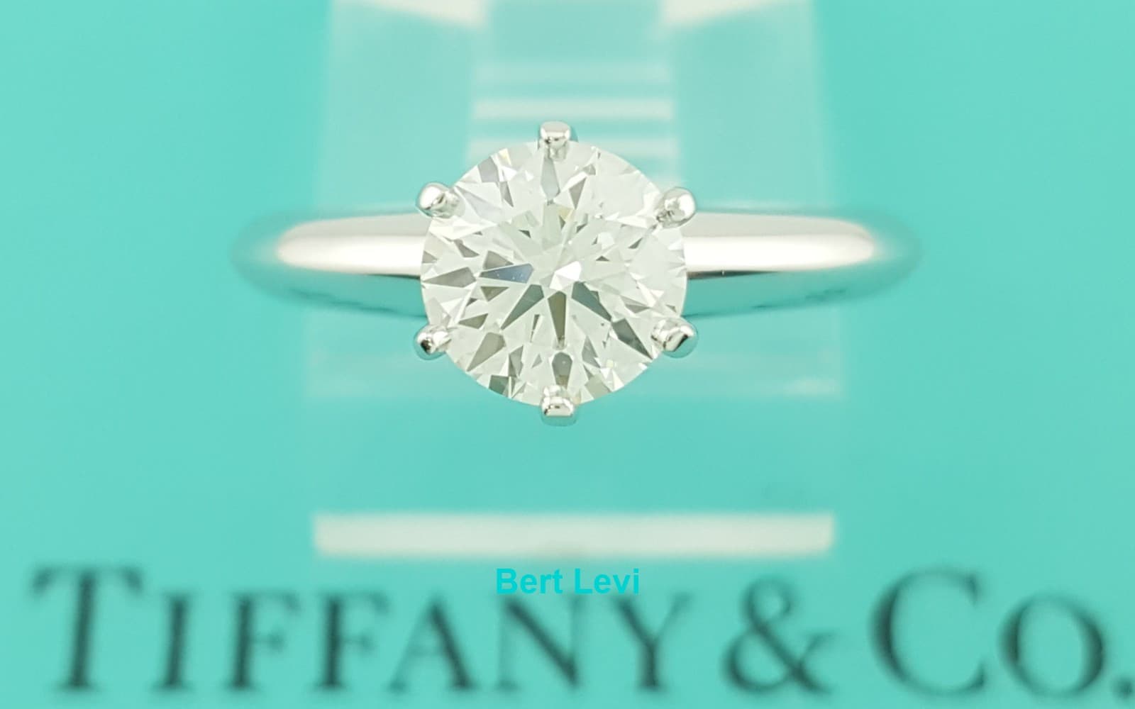 Tiffany & Co Round Diamond Solitaire Platinum Engagement Ring 0.87 ct Rtl $10k