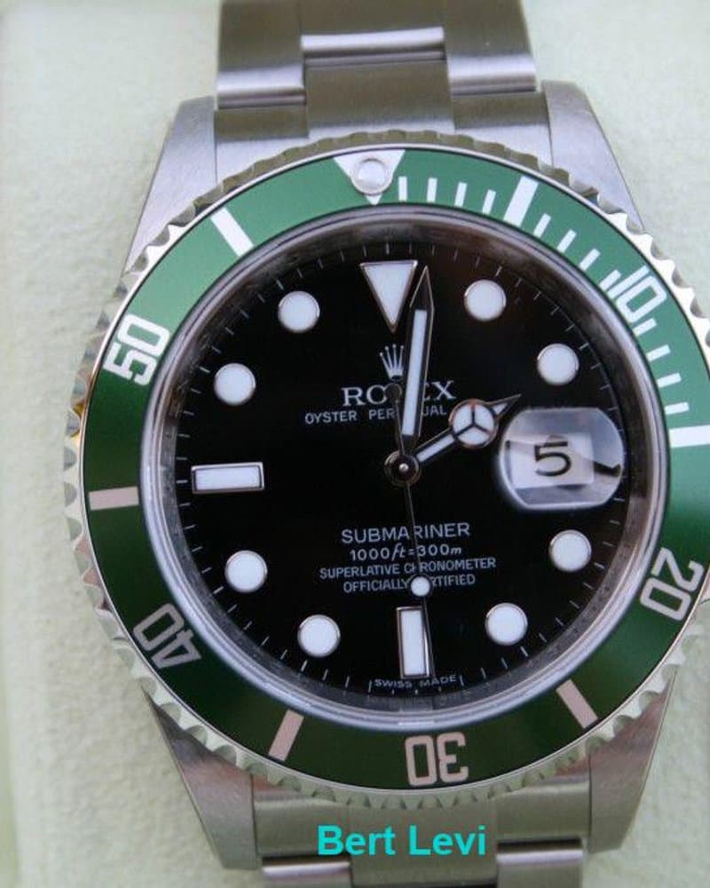ROLEX SS GREEN SUBMARINER 16610LV 50TH ANNIVERSARY SUB LV M SERIAL NIB