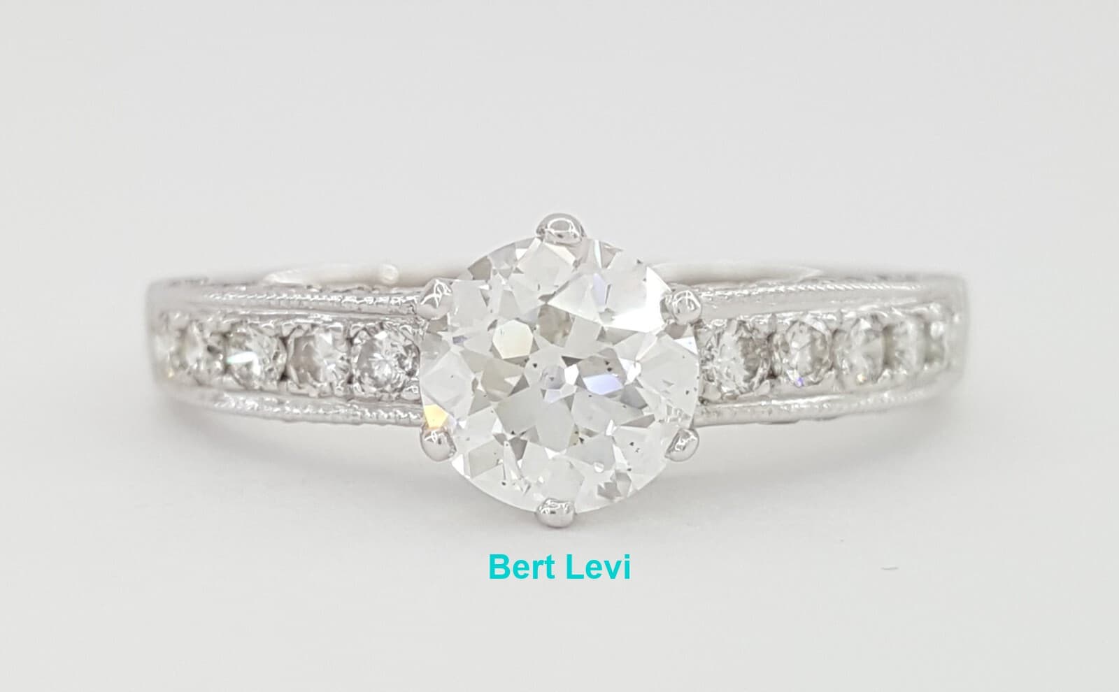 Vintage Old European Cut Diamond Engagement Ring 1.49 ct GIA E/SI1