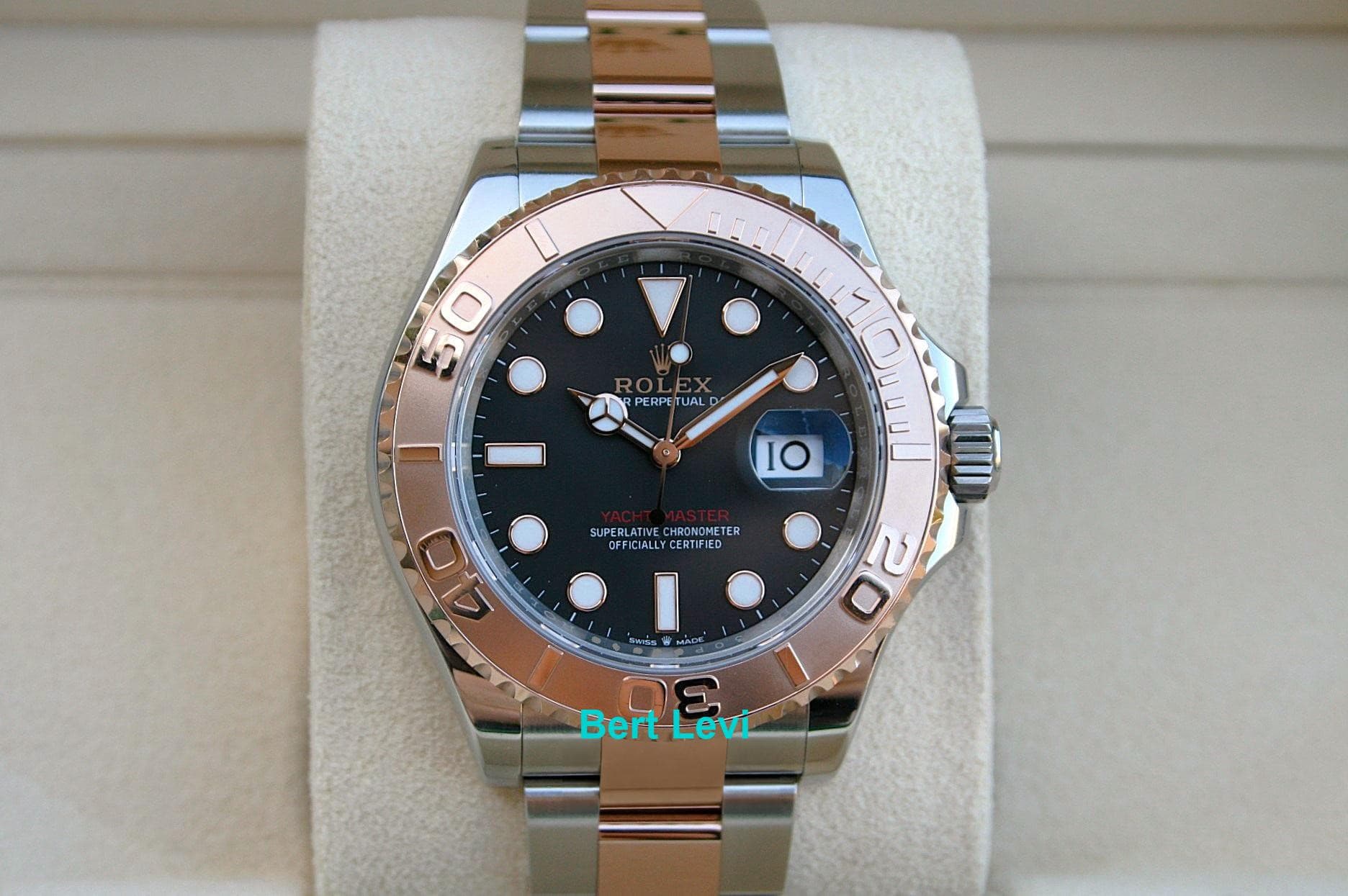 ROLEX 126621 YACHTMASTER WATCH 18K/SS BLACK DIAL