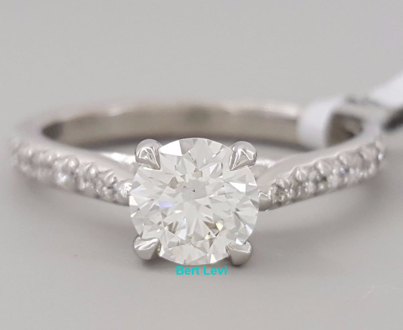 Hearts On Fire HOF 1.20 ct Platinum Round Diamond Engagement Ring AGS Triple 0