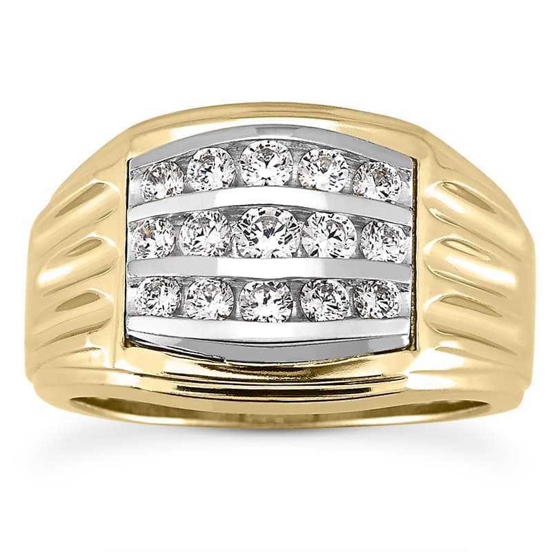 Mens 14KT White Gold Platinum Wedding Band MR1442