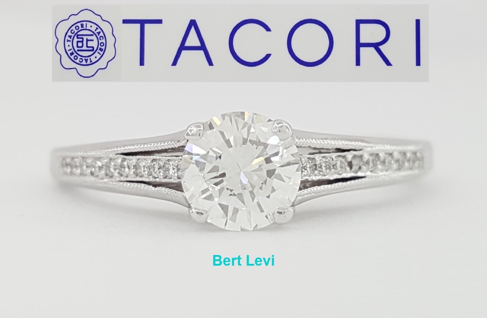 Simply Tacori 2601RD5 Round Platinum Engagement Ring 0.58 ct E/SI1 GIA Rtl $7.5k