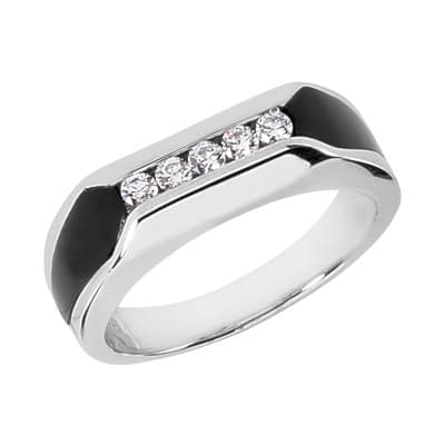 Mens 14KT White Gold Platinum Wedding Band MR1274