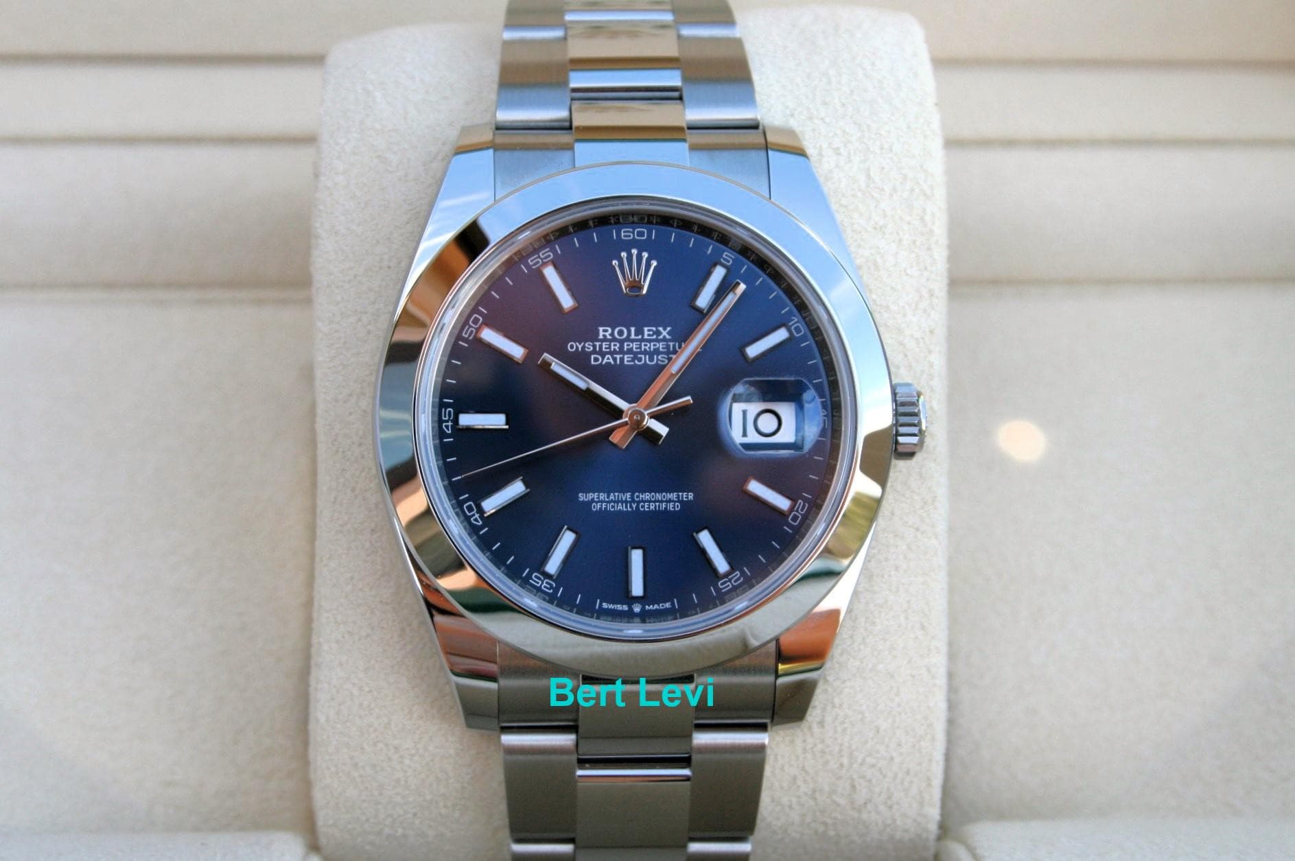 ROLEX 126300 DATEJUST 41MM BLUE STICK DIAL