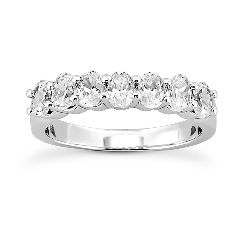 Ladies 14KT White Gold Platinum Diamond Wedding Band WB209-5