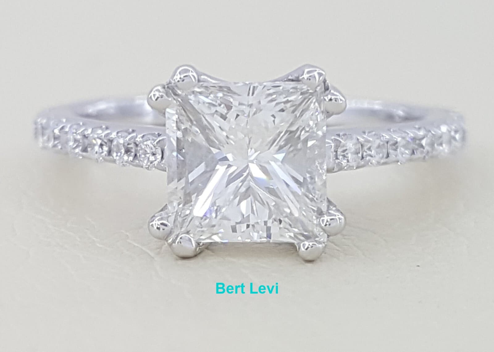 Noam Carver 14k Gold Princess Cut Diamond Solitaire Engagement Ring 1.41 ct $13k