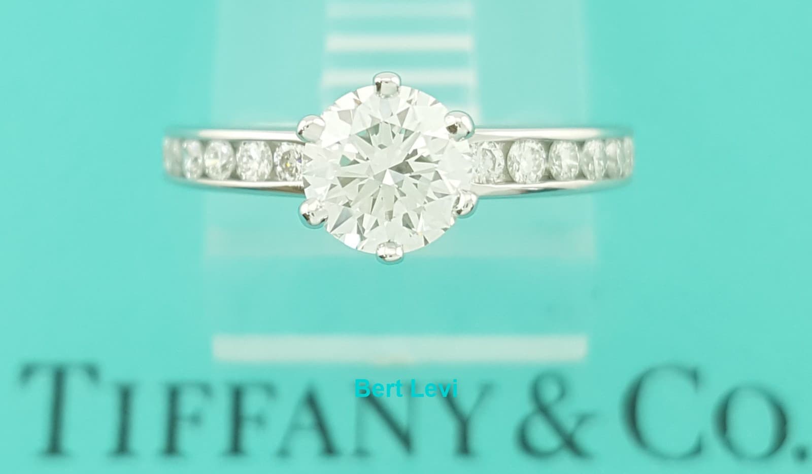 Tiffany & Co Round Diamond Channel Set Engagement Ring 0.85ct Platinum Rt $9,850