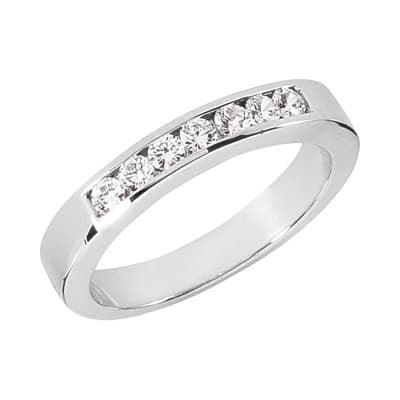 Mens 14KT White Gold Platinum Wedding Band MR1205-7