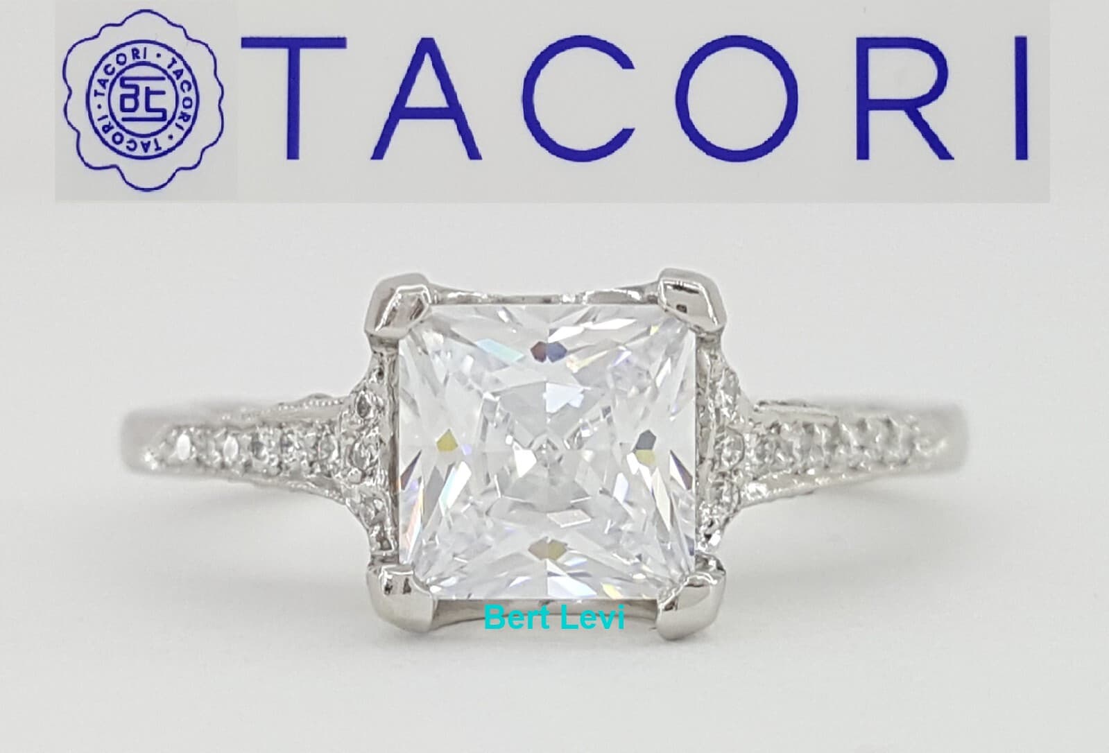 Tacori Platinum Semi-Mount Diamond Engagement Ring 0.15 ct Retail $3,520