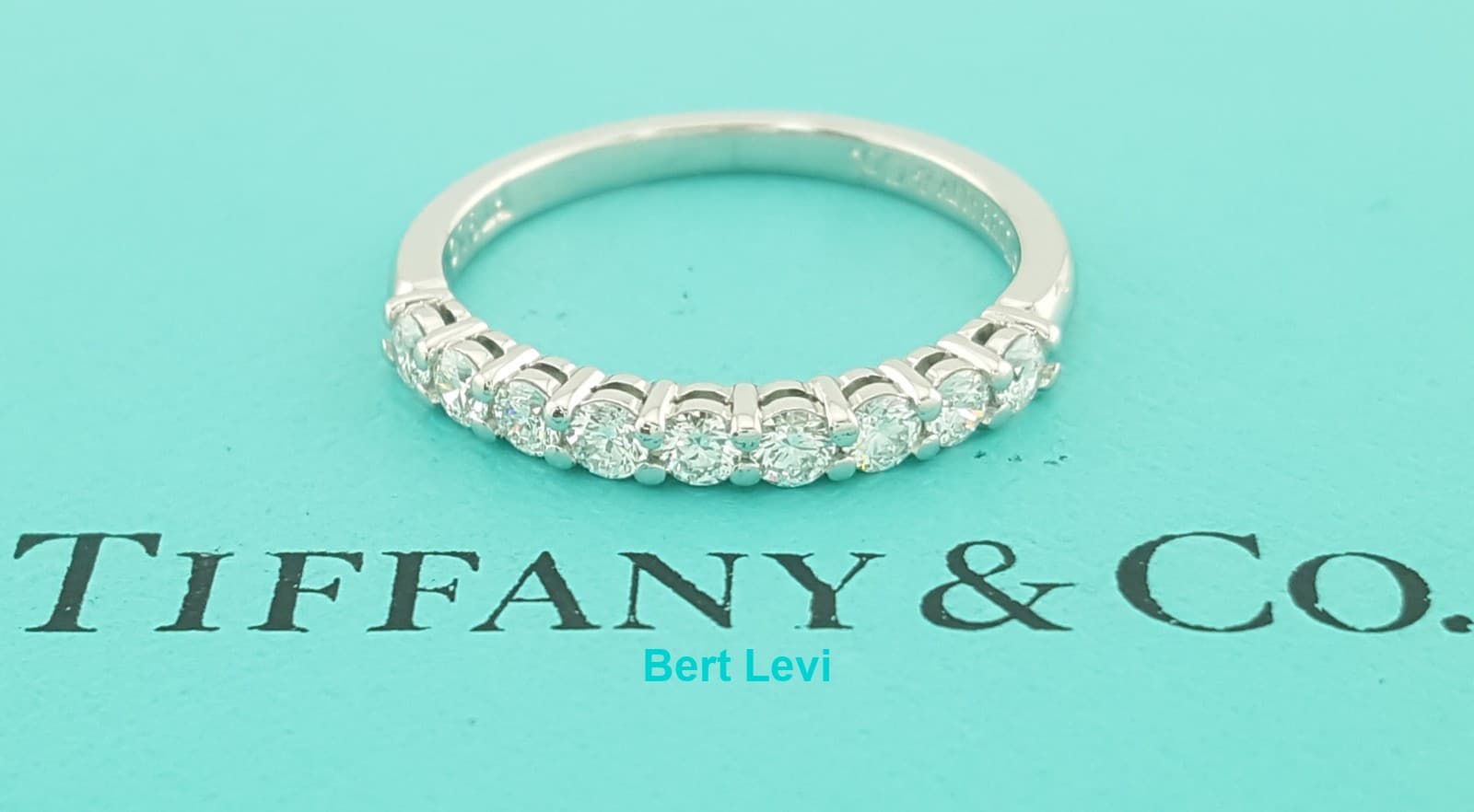 Tiffany & Co Forever Half Circle Diamond Wedding Band Ring 0.27ct Plat Rt $4,500
