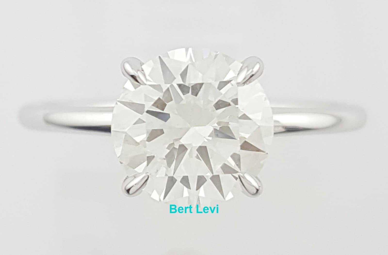Natural Round Diamond Solitaire Engagement Ring 1.39 ct 14k White Gold Rtl $8895