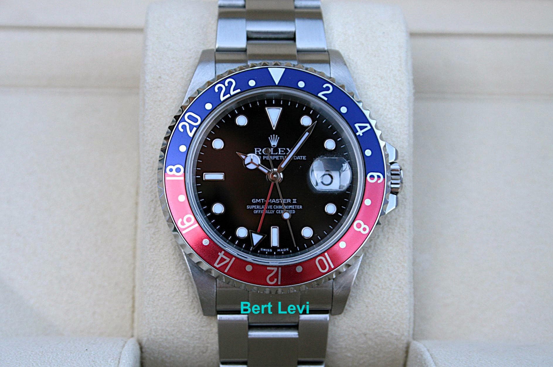 ROLEX 16710 GMT MASTER II WATCH PEPSI BEZEL