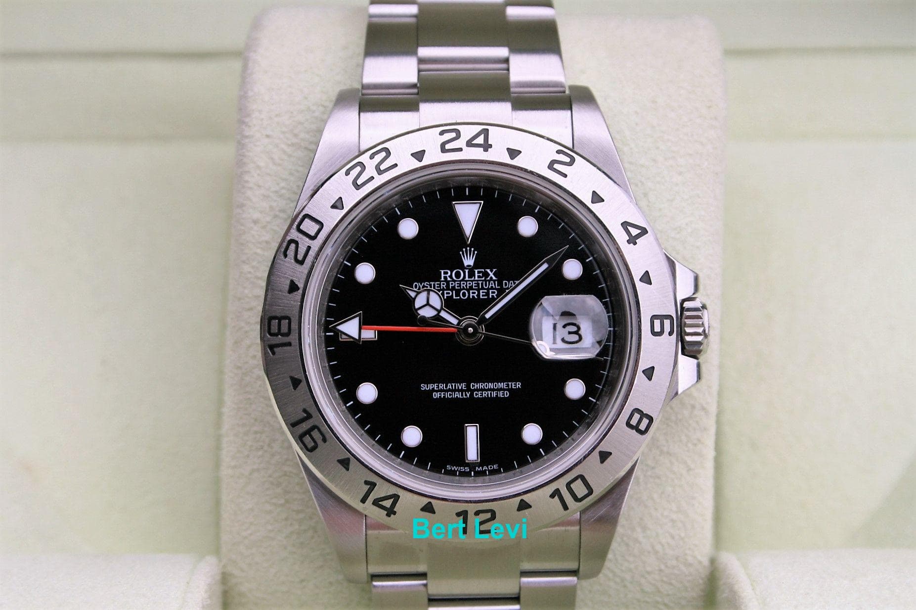 ROLEX 16570 EXPLORER II 40MM WATCH BLACK DIAL