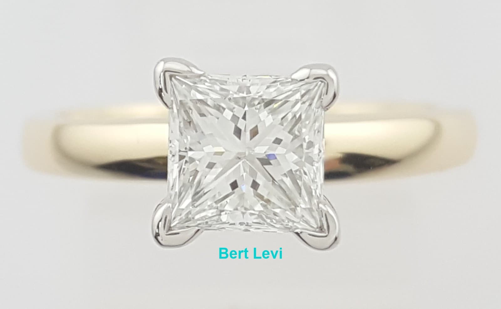 Princess Diamond Solitaire Engagement Ring 1.05 ct 14K Gold & Platinum Rtl $7.8K