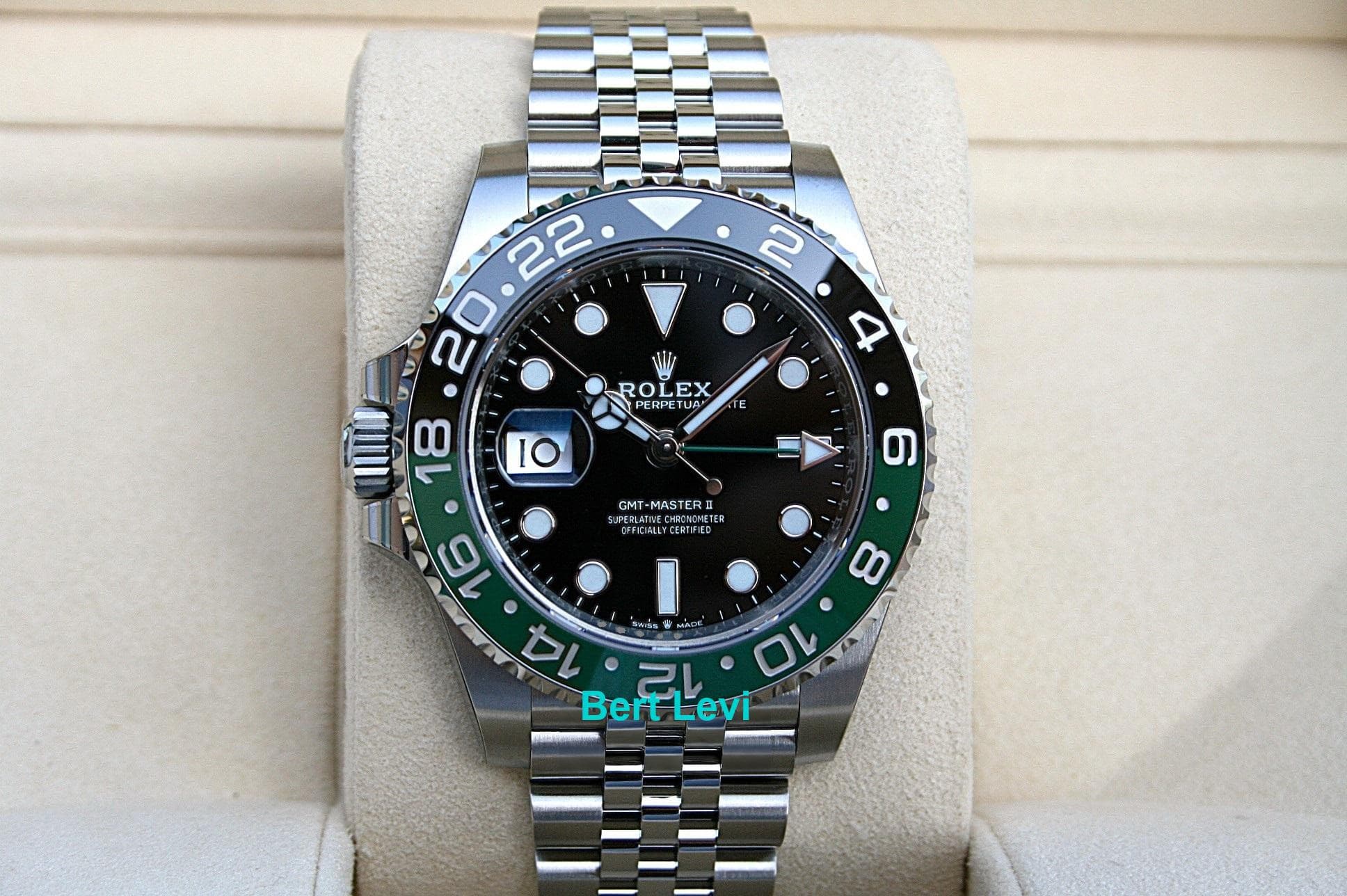 ROLEX 126720VTNR GMT MASTER II-LEFT HANDED SPRITE NIB