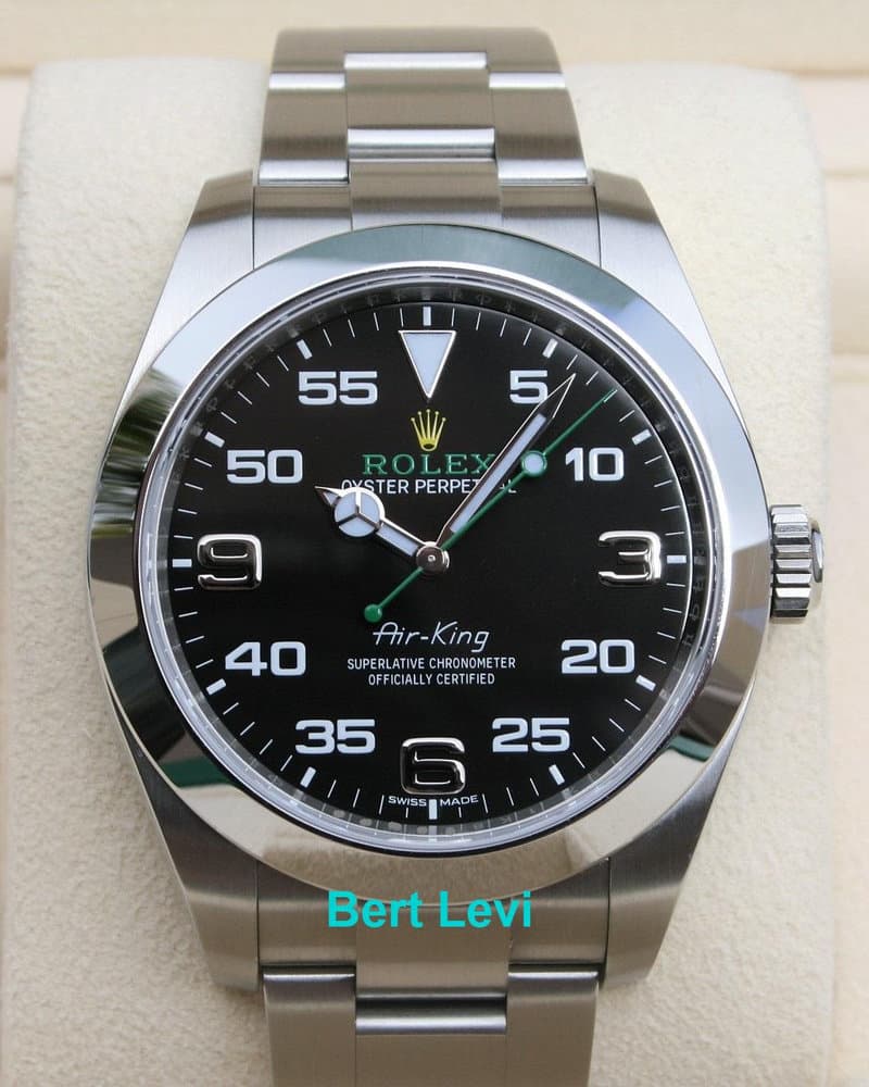 ROLEX 116900 AIRKING GREEN HAND 40MM WATCH
