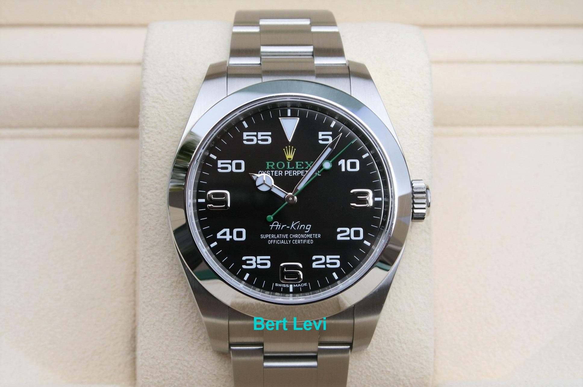 ROLEX 116900 AIRKING GREEN HAND 40MM WATCH