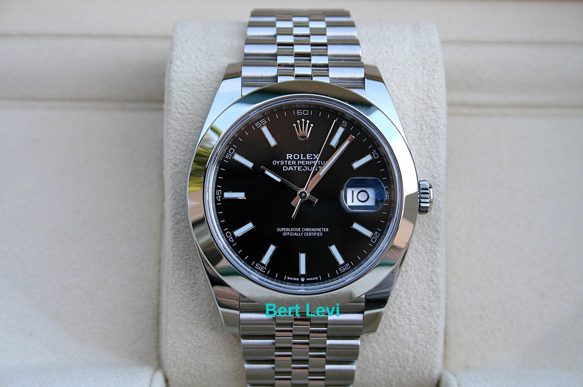 ROLEX 126300 DATEJUST 41MM BLACK STICK DIAL JUBILEE