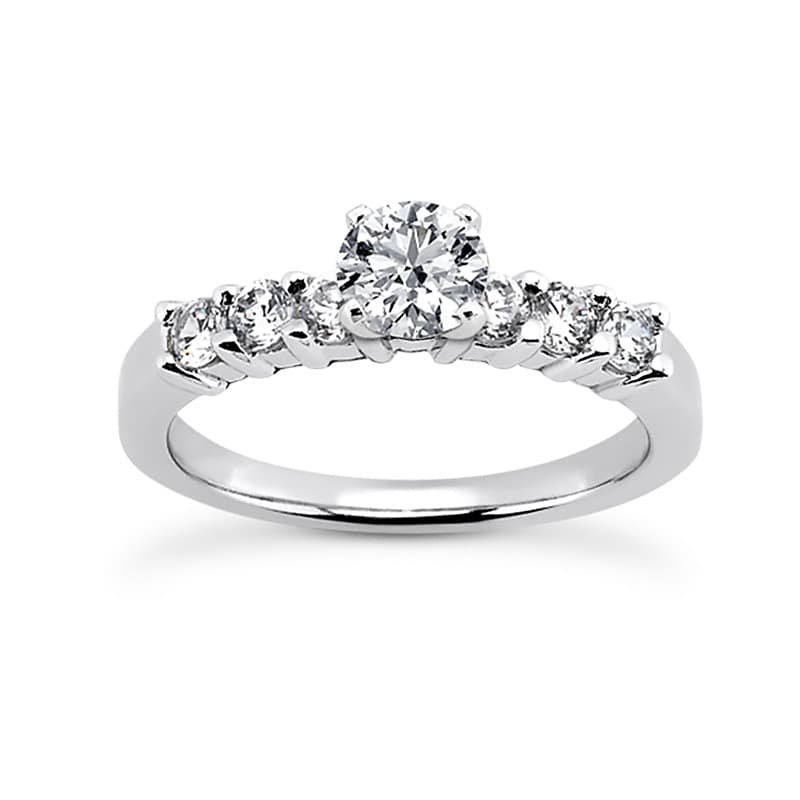 Ladies 14KT White Gold Platinum Engagement Sets ENS1036-A