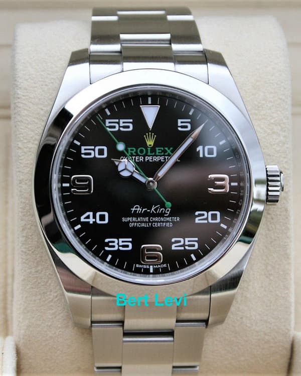 ROLEX 116900 AIRKING GREEN HAND 40MM WATCH
