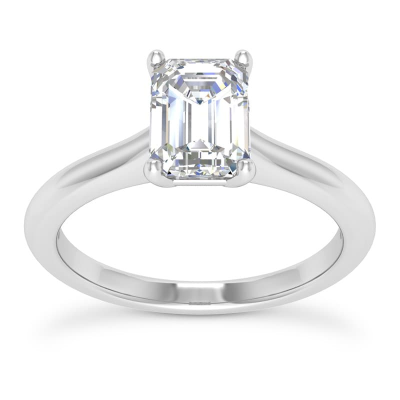 Ladies 14KT White Gold Platinum Engagement Sets ENS2270-6x4-A