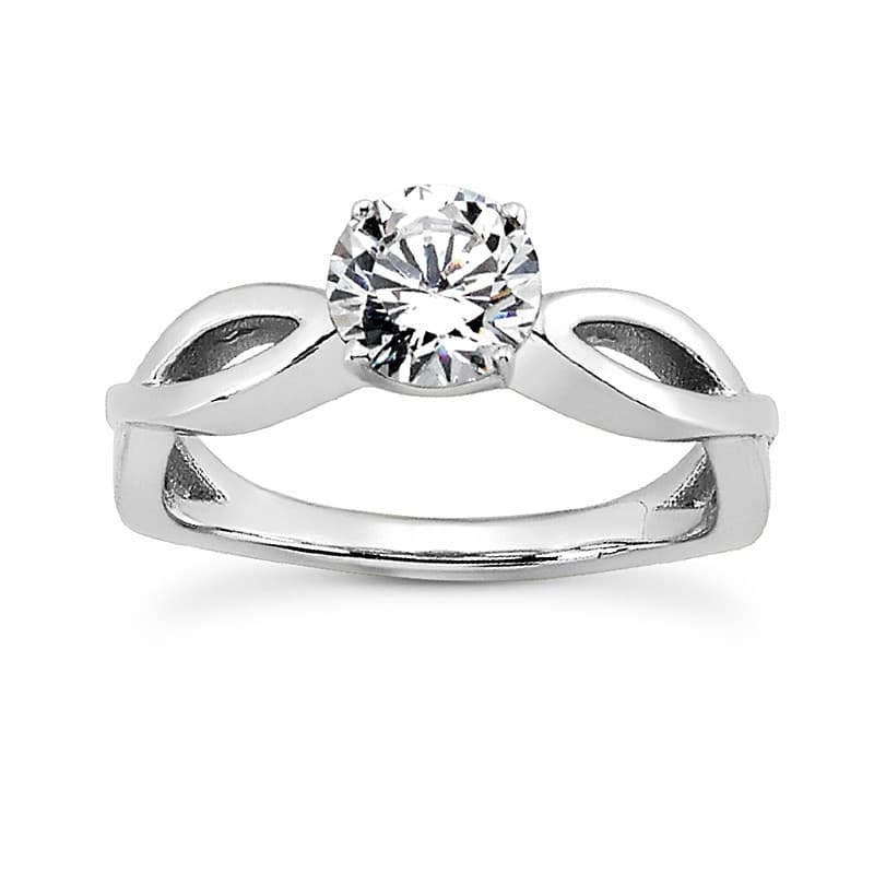 Ladies 14KT White Gold Platinum Engagement Sets ENS2203-A