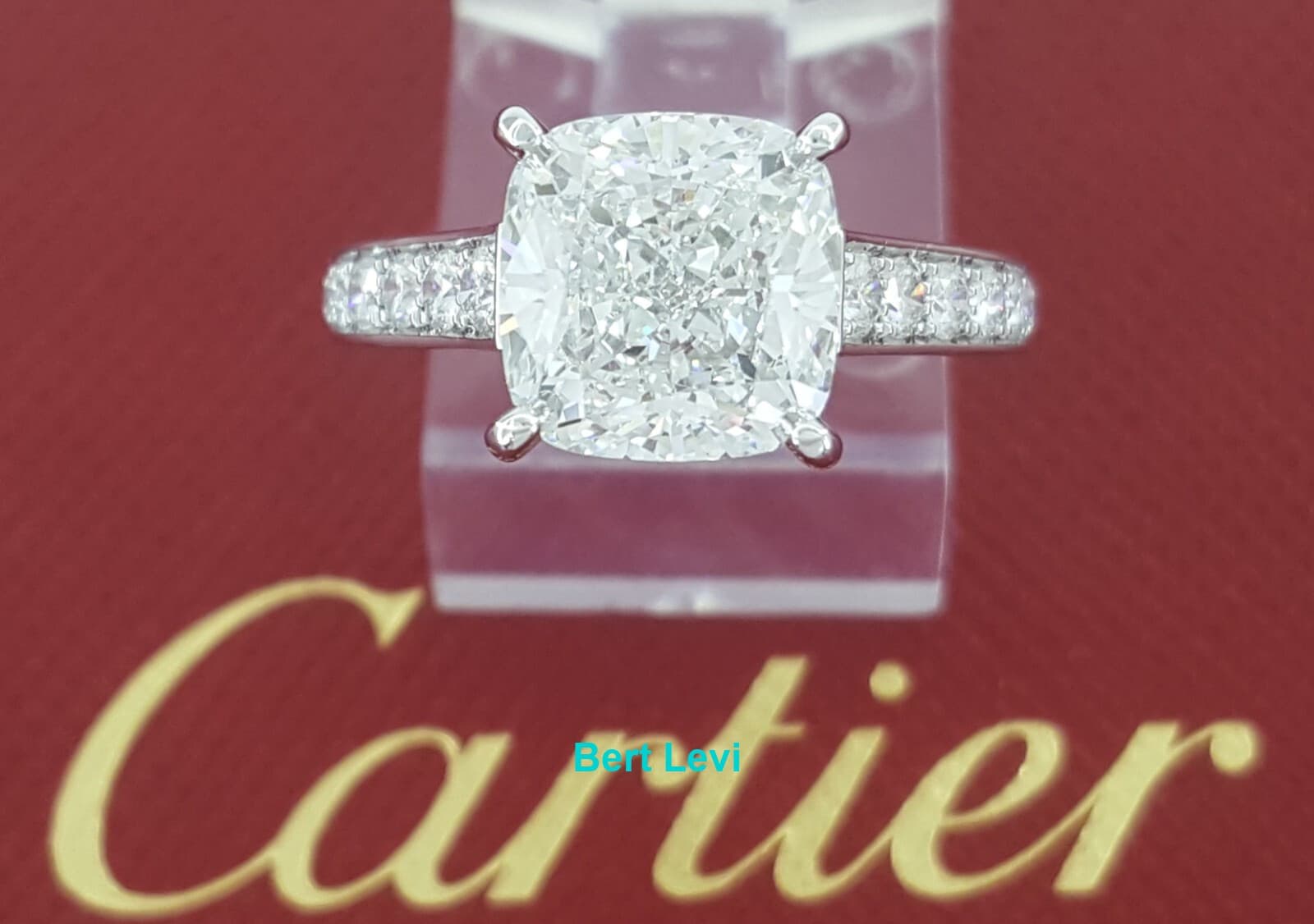Cartier 1895 Cushion Diamond Solitaire Engagement Ring 4.03 ct Rtl $150K