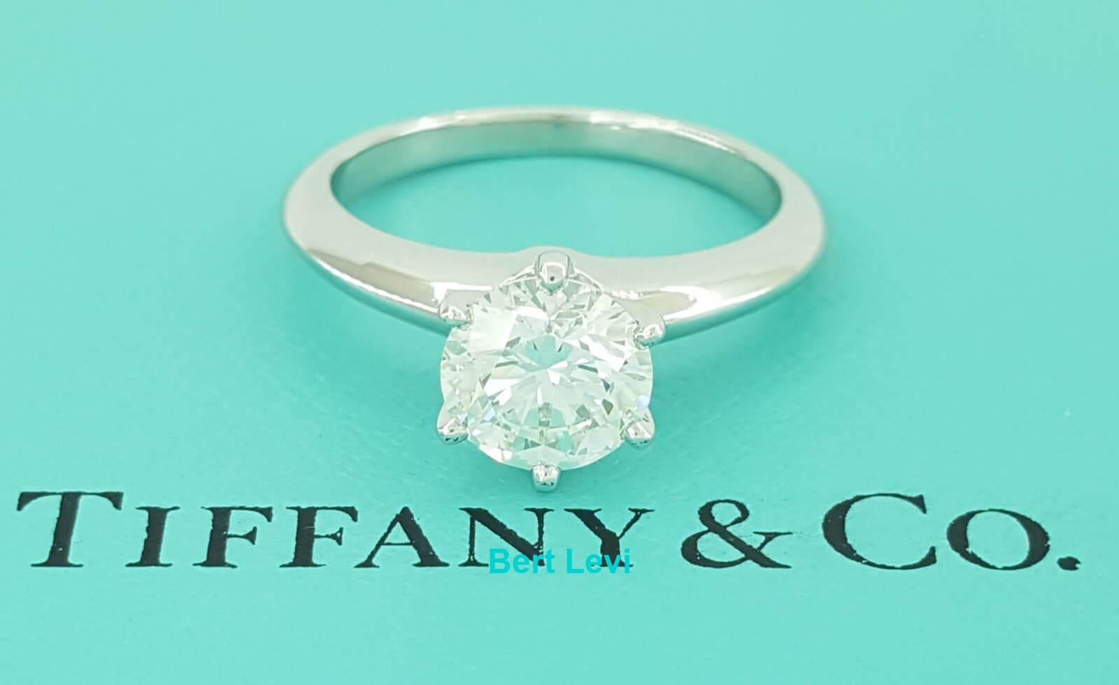 Tiffany & Co Round Diamond Solitaire Engagement Ring 1.17 ct H/VVS1 Rt $20k Plat