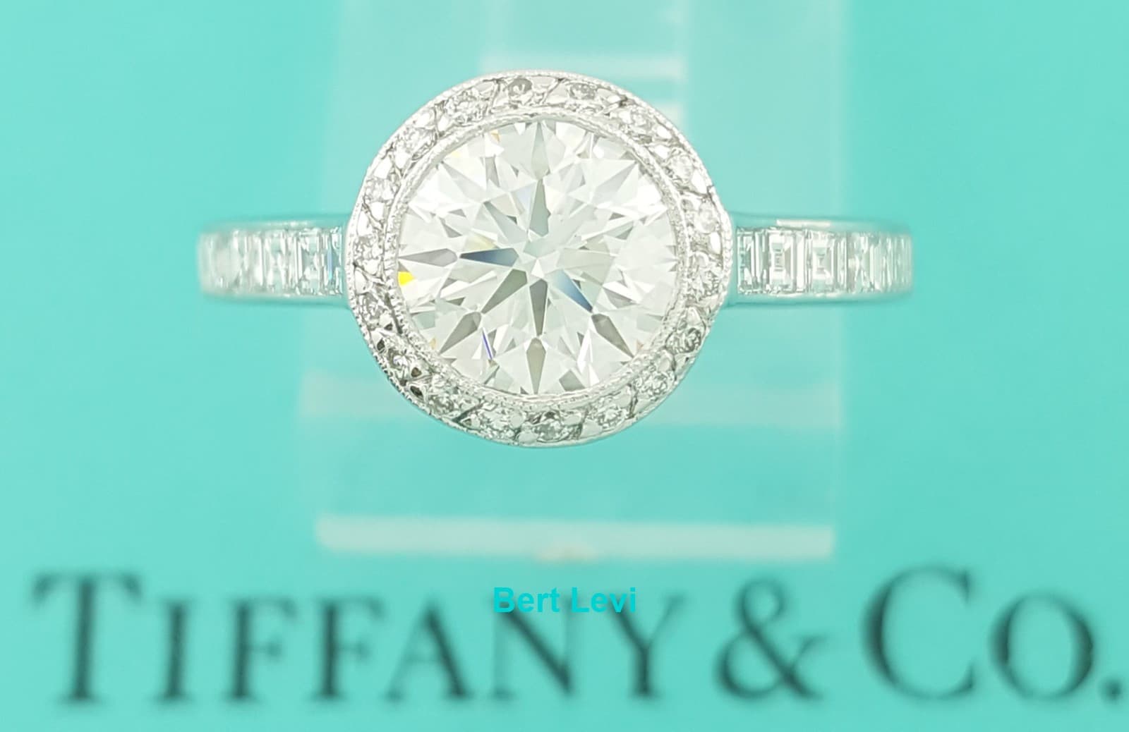 Tiffany & Co Embrace Round Diamond Halo Engagement Ring 1.68 ct Retail $24,500