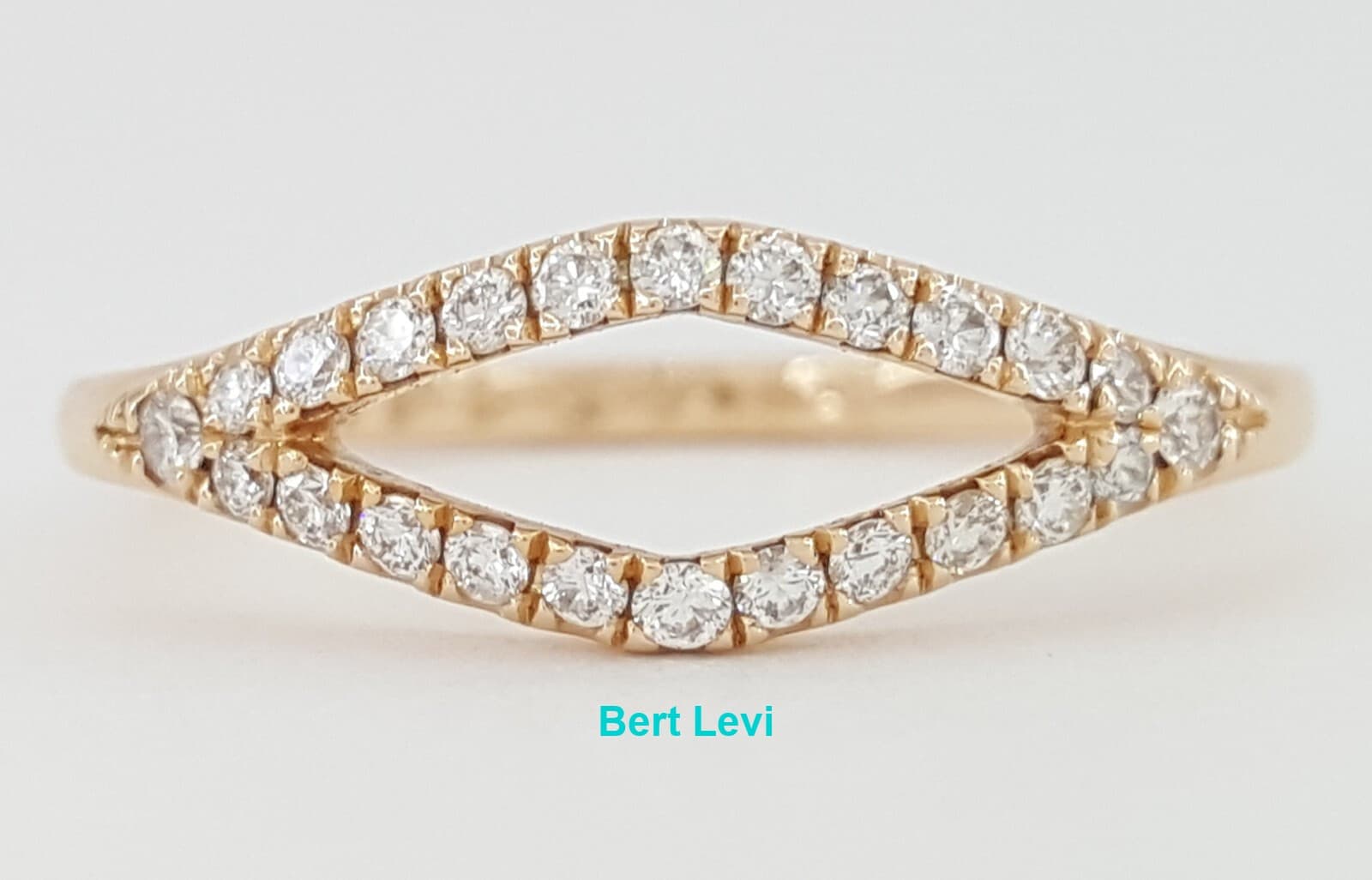Evil Eye Diamond 14k Rose Gold Ring 0.25 ct 6 mm Rtl $1125