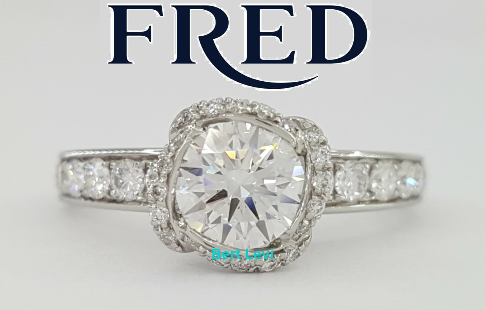 Fred of Paris Fleur Celeste Platinum Round Diamond Engagement Ring 1.24ct D/VVS1