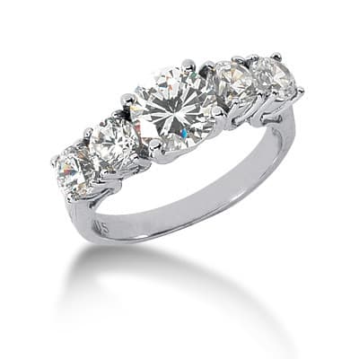 Ladies 14KT White Gold Platinum Fancy Engagement Set ENS760-A