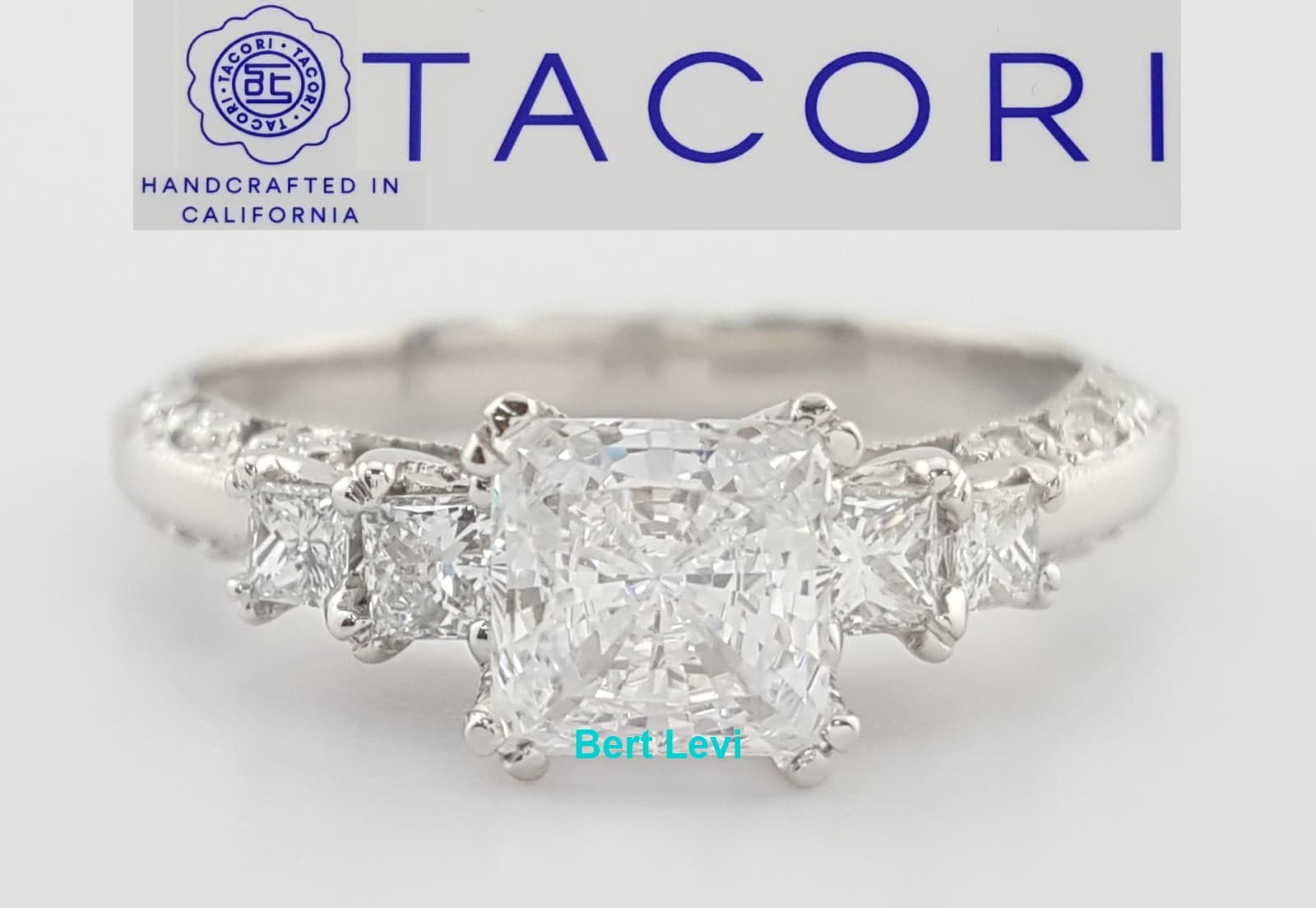 Tacori Diamond 67202A Semi-Mount Engagement Ring 0.35 ct Platinum Retail $4,840