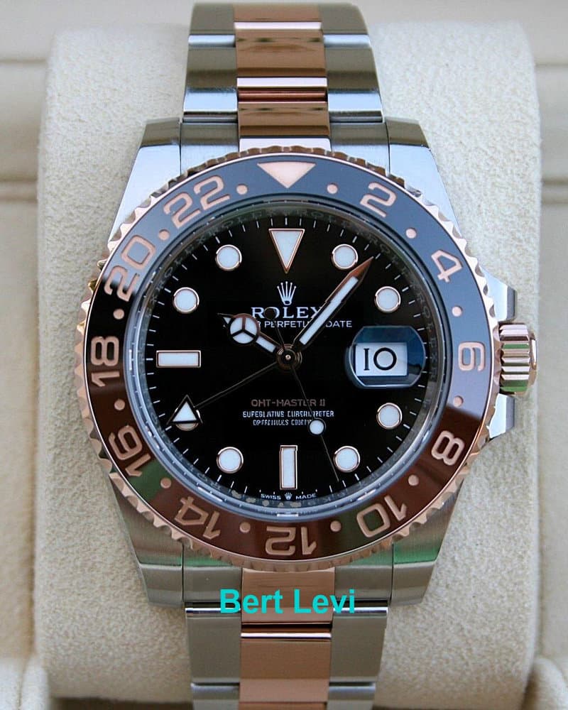 ROLEX 126711 GMT MASTER II ROSE GOLD & STEEL ROOTBEER